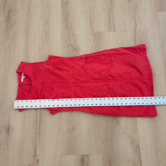 Boden Coral‎ Pink Canvas Dress Sleeveless Pockets Summer Mini US 2P Preppy Retro - Picture 7 of 9
